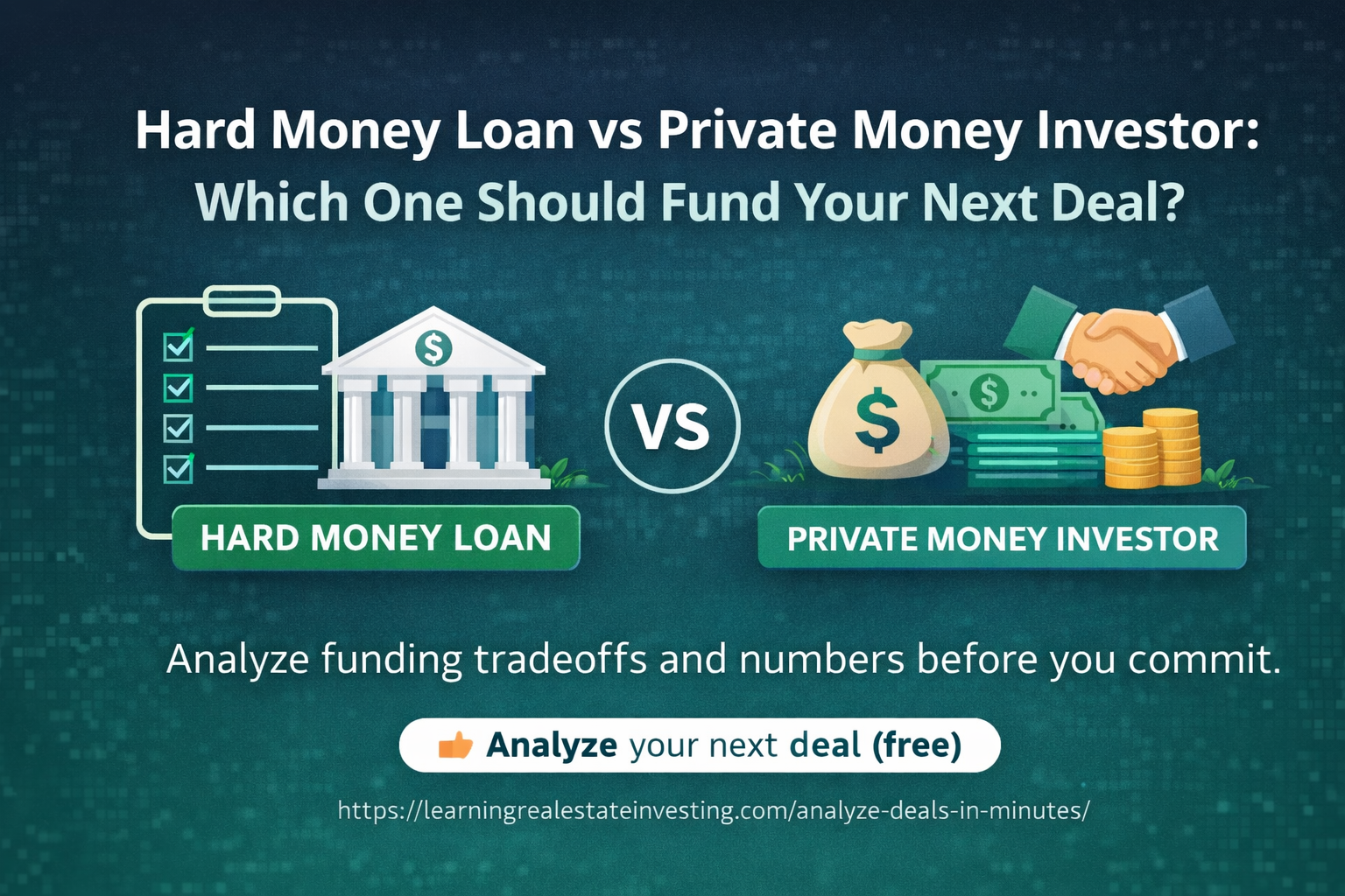 hard money loan vs private money investor