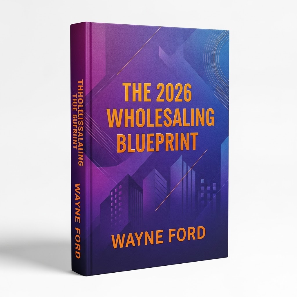 The 2026 Wholesaling Blueprint Book Cover by Wayne Ford