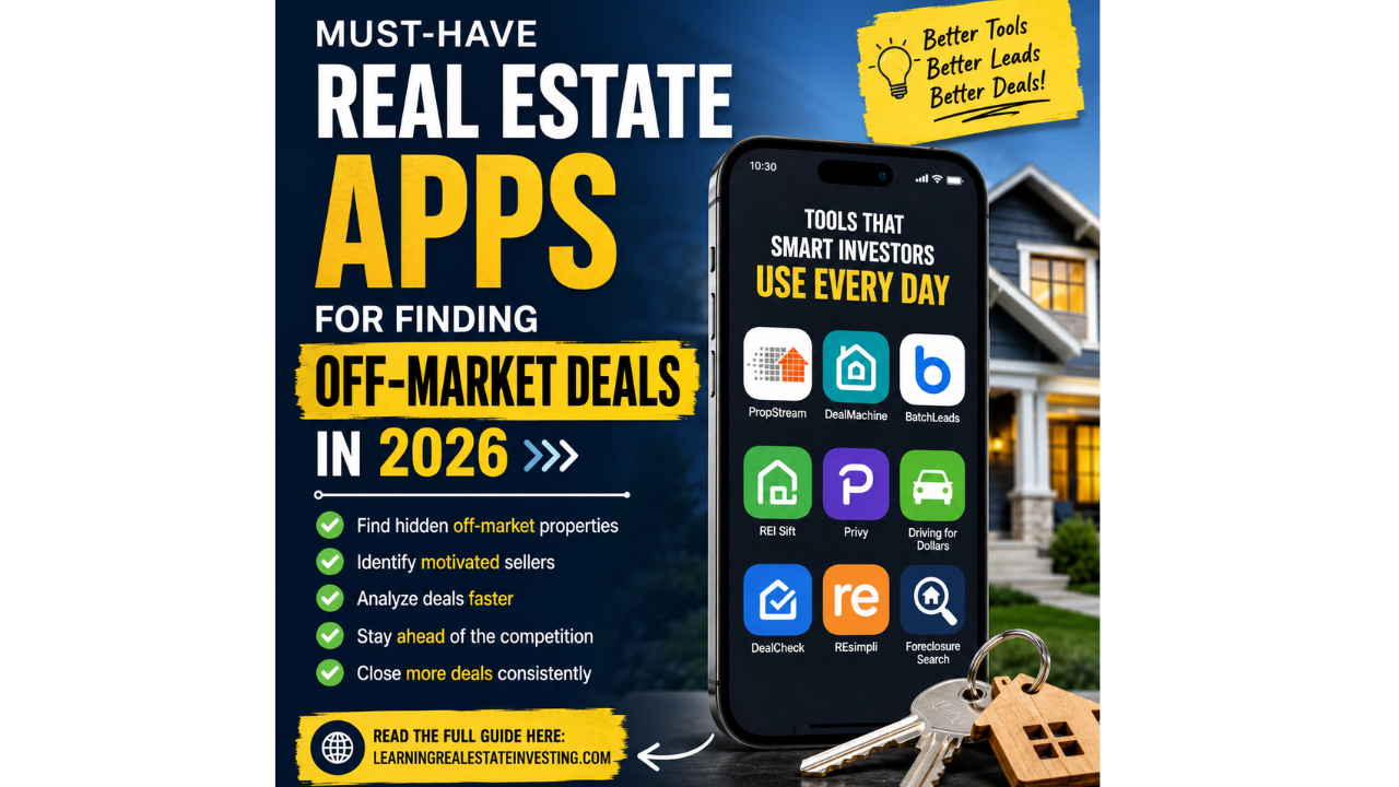 Must-Have Real Estate Apps for Finding Off-Market Deals in 2026