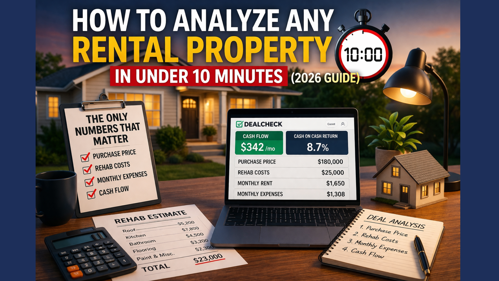 How to Analyze Any Rental Property in Under 10 Minutes (2026 Guide)