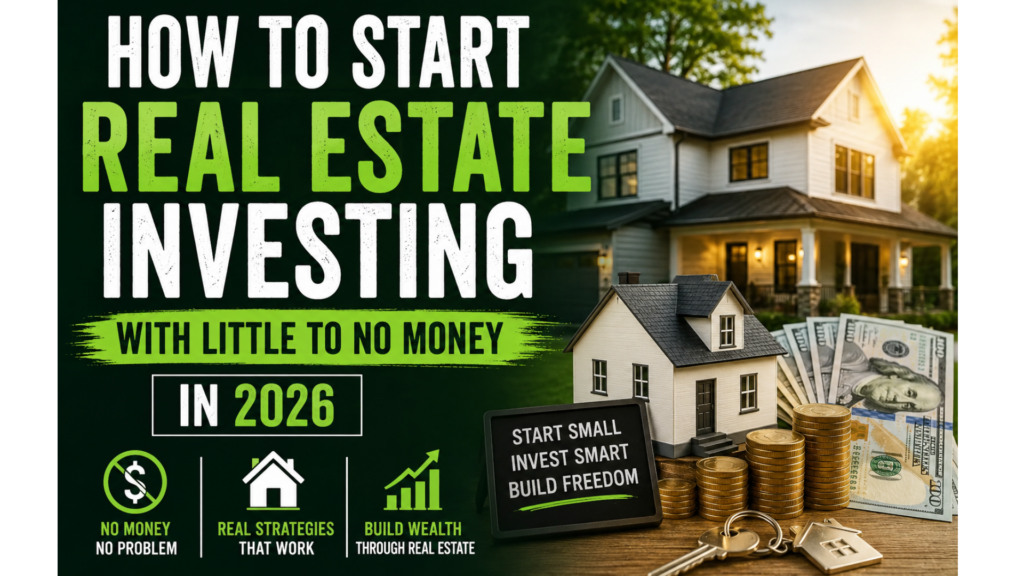 how to start real estate investing with little to no money in 2026