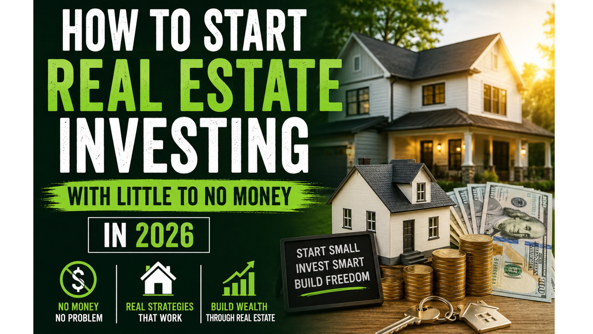 How to Start Real Estate Investing with Little to No Money in 2026