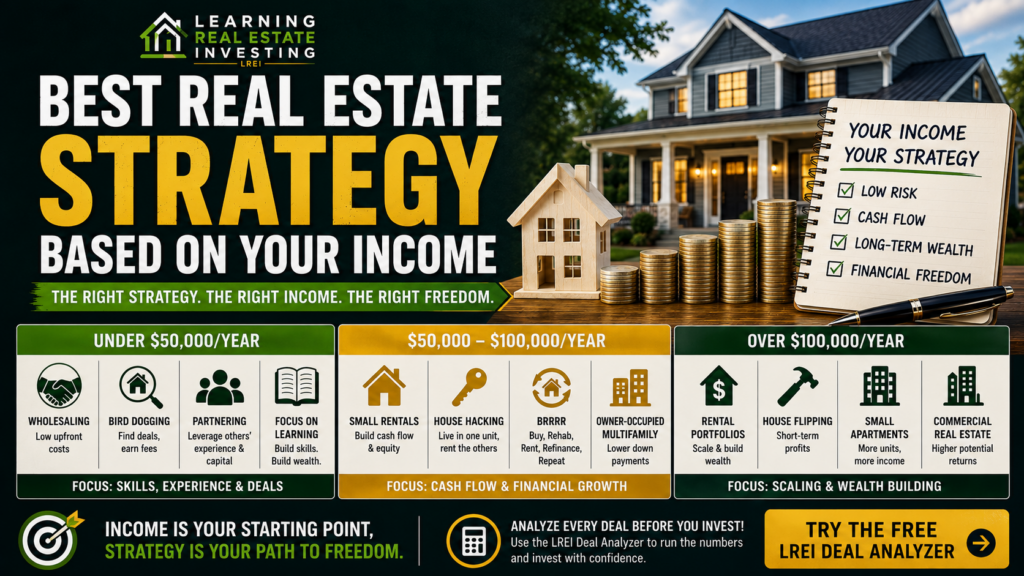 Best Real Estate Strategy Based on Your Income
