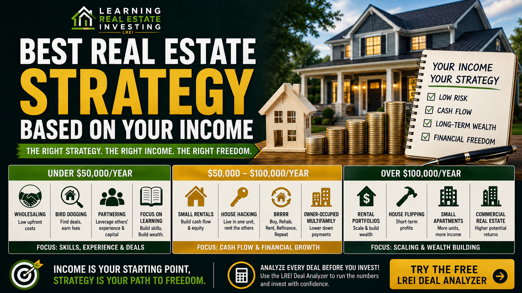 Best Real Estate Strategy Based on Your Income