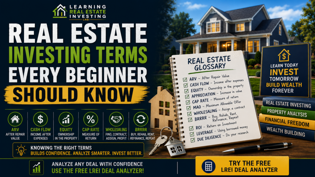 Real Estate Investing Terms Every Beginner Should Know